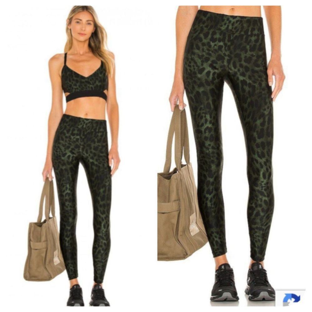 KORAL DRIVE HIGH RISE CHEETARA LEGGING - JUNIPER CHEETARA Sz S